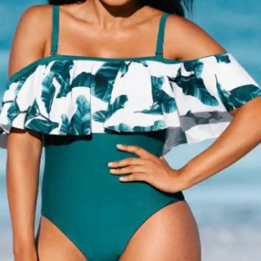Tropical Plus Size one piece by Cupshe